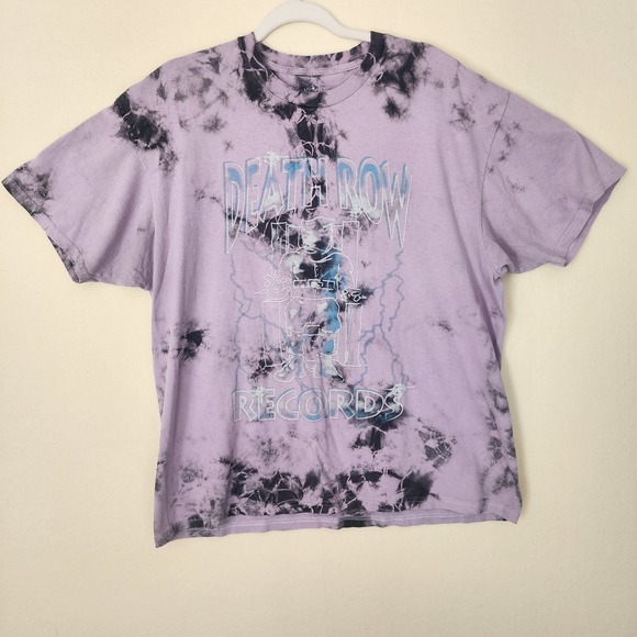 Death Row Records Other - Death Row Records Tie Dye Graphic T-Shirt Purple Black Mens XL Electric Chair